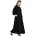 Front open Cardigan abaya- Black color